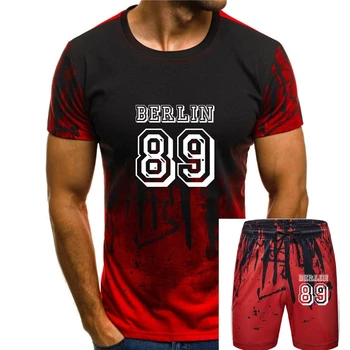 Футболка Berlin 89 со стильным номером и слоганом, качественная мужская (в наличии женские), черная