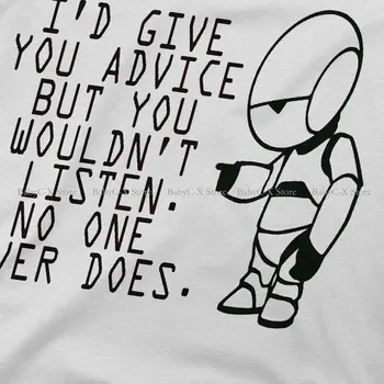 Футболка Marvin Advice с круглым вырезом The Hitchhiker's Guide to the Galaxy, Базовая футболка из Полиэстера, Мужские топы, Модная Большая распродажа 3