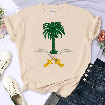 Футболка с национальным днем Саудовской Аравии, женская летняя футболка, женская дизайнерская одежда с рисунком аниме 4