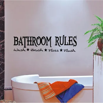 Хит продаж, современные правила ванной комнаты, наклейка на стену, настенное зеркало в ванной, декоративные наклейки, бесплатная доставка 1