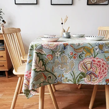 Цветная скатерть Morandi прямоугольный хлопчатобумажный льняной стол обеденный стол чайная скатерть скатерть в пасторальном стиле