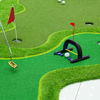 Чашка для игры в гольф, учебные пособия для гольфа, аксессуары для гольфа, клюшки для гольфа с флагом для детей и взрослых, зеленый офисный челнок 3