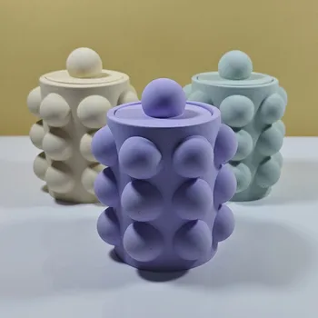 Чашка с волнистой точкой, Ваза, Цветочный горшок, Пепельница, силиконовая форма, ароматизированная форма для художественных украшений из гипса и бетона, резьба по камню 0