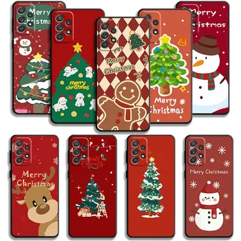Чехол для телефона Samsung Galaxy A52 A12 A34 A54 A73 A53 A71 A51 A31 A33 A22 A21s A13 A32 A72 A23 С Рождеством, Пряничный Человечек