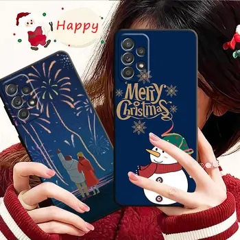 Чехол для телефона Samsung Galaxy A52 A12 A34 A54 A73 A53 A71 A51 A31 A33 A22 A21s A13 A32 A72 A23 С Мультяшной Рождественской Елкой 1