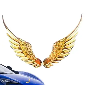 Эмблема Eagle Wings 3D Наклейки Клейкие 3D Крылья Значок Эмблемы Наклейки Металлические Стильные Автомобильные Аксессуары для внедорожников Скутеров транспортных средств