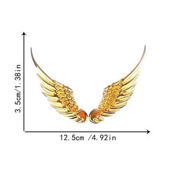 Эмблема Eagle Wings 3D Наклейки Клейкие 3D Крылья Значок Эмблемы Наклейки Металлические Стильные Автомобильные Аксессуары для внедорожников Скутеров транспортных средств 5