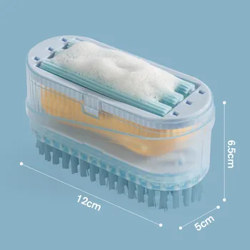 Пенящаяся коробка для мыла без рук, водонепроницаемая, 1шт Коробка для мыльных пузырей, Роликовая Коробка для мыла, прочная, из АБС-пластика, коробка для мыла с прямыми волосами, синяя 5